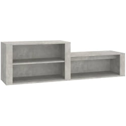 Scarpiera scarpiera mobile portaoggetti ingresso corridoio soggiorno 150 x 35 x 45 cm in mdf grigio