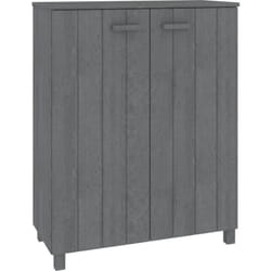 Scarpiera scarpiera mobile portaoggetti ingresso corridoio buio soggiorno 85 x 40 x 108 cm Pino massiccio grigio