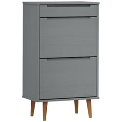 Scarpiera scarpiera mobile portaoggetti ingresso corridoio soggiorno 59,5 x 35 x 103 cm legno di pino grigio