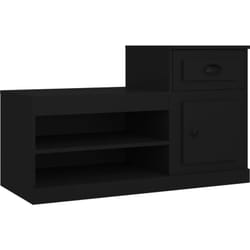 Scarpiera scarpiera mobile portaoggetti ingresso corridoio soggiorno 100 x 42 x 60 cm legno composito nero