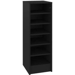 Scarpiera scarpiera mobile portaoggetti ingresso corridoio soggiorno 31,5 x 35 x 90 cm legno composito nero