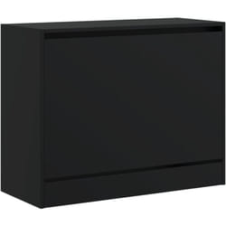 Scarpiera scarpiera mobile portaoggetti ingresso corridoio soggiorno 80 x 34 x 63 cm legno composito nero