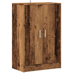 Scarpiera scarpiera mobile portaoggetti ingresso corridoio soggiorno legno vecchio 60 x 35 x 92 cm truciolare marrone