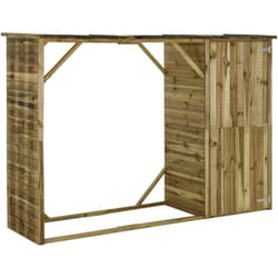 Casetta per attrezzi da giardino Pino 253 x 80 x 170 cm marrone