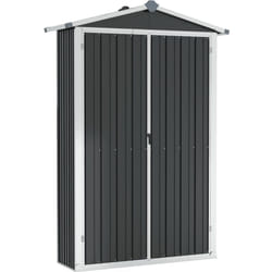 Casetta da giardino casetta per capanni casetta per ripostigli casetta per attrezzi da esterno robusta 116 x 45 x 175 cm acciaio zincato antracite