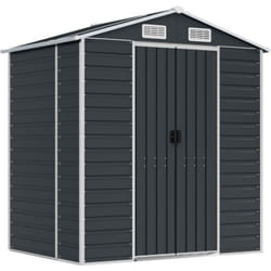 Casetta da giardino casetta per capanni casetta per ripostigli casetta per attrezzi da esterno robusta 191 x 130 x 198 cm acciaio zincato antracite