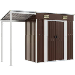 Helloshop26 - Casetta da giardino Casetta per cabine Casetta per la casa Casetta per esterni Casetta per attrezzi robusta con tetto esteso 277 x