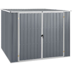Casetta da giardino casetta per capanni casetta per ripostigli casetta per attrezzi da esterno robusta 195 x 198 x 159 cm acciaio zincato grigio