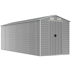 Helloshop26 - Casetta da giardino Capannone per cabina Capannone per la casa Capannone per esterni Capannone per attrezzi Robusto Trasparente 191 x