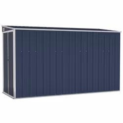 Helloshop26 3000208558003, Capannone metallico, Doppia, Tetto spiovente, Antracite, Acciaio, Antracite