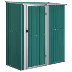 Helloshop26 3000208565407, Capannone metallico, Singolo, Tetto spiovente, Verde, Acciaio, Verde
