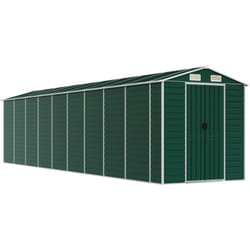 Casetta da giardino casetta per capanni capannone per ripostigli casetta per attrezzi da esterno robusta 191 x 810 x 198 cm verde acciaio zincato