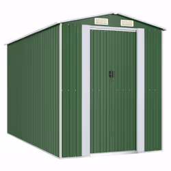 Helloshop26 3000208571026, Capannone metallico, Doppia, Tetto a due spioventi, Verde, Acciaio, Verde