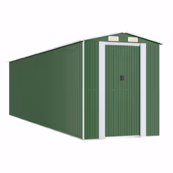 Helloshop26 3000208573754, Capannone metallico, Doppia, Tetto a due spioventi, Verde, Acciaio, Verde