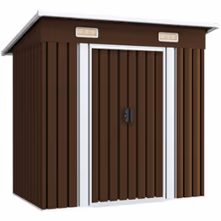 Questa casetta da giardino in metallo sarà perfetta per riporre un'ampia varietà di strumenti e attrezzature. Design pratico: ...
