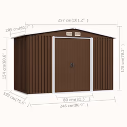 Helloshop26 3000208584996 casetta da giardino Capannone metallico - Vista aggiuntiva 7