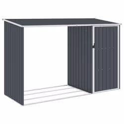 Helloshop26 3000208590584, Capannone metallico, Singolo, Tetto spiovente, Antracite, Acciaio, Antracite
