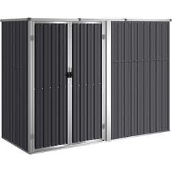 Casetta da giardino casetta per cabine deposito casetta per attrezzi casetta per esterni robusta 225 x 89 x 161 cm acciaio zincato antracite