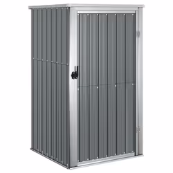 Helloshop26 3000208602676, Capannone metallico, Singolo, Tetto piatto, Grigio, Acciaio, Grigio