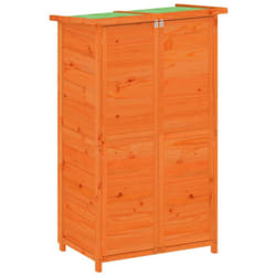 Casetta da giardino casetta per capanni deposito casetta per attrezzi da esterno robusta 83 x 57 x 140 cm in legno massello di pino marrone