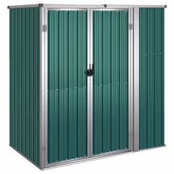 Helloshop26 3000208607930, Capannone metallico, Doppia, Tetto piatto, Verde, Acciaio, Verde