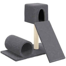 Helloshop26 - Tiragraffi per gatti, giocattolo per arrampicata su torre, raschietto, piattaforma da arrampicata con tiragraffi in sisal scuro, 59 cm,