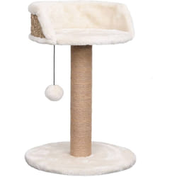 Helloshop26 - Tiragraffi per gatti, torre da arrampicata, giocattolo, raschietto, piattaforma da arrampicata con tiragraffi, 49 cm, erba marina, beige