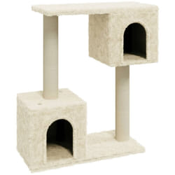 Tiragraffi per gatti Mobili Torre da arrampicata Giocattolo Tiragraffi Piattaforma da arrampicata con tiragraffi in sisal 60 cm Crema