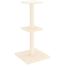 Helloshop26 - Tiragraffi per gatti Mobili Tower Climb Toy Piattaforma da arrampicata con tiragraffi in sisal 73 cm Crema