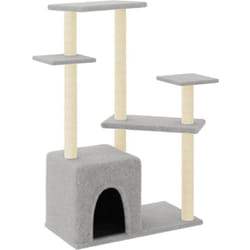 Helloshop26 - Tiragraffi per gatti Mobili per arrampicata su torre Tiragraffi Piattaforma da arrampicata con tiragraffi in sisal leggero 107,5 cm
