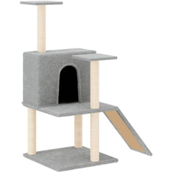 Helloshop26 - Tiragraffi per gatti Mobili per arrampicata su torre Raschietto per gatti Piattaforma da arrampicata con tiragraffi in sisal chiaro 109