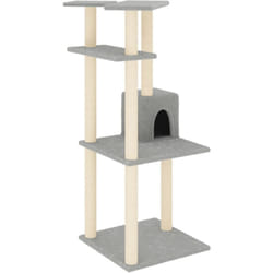Helloshop26 - Tiragraffi per gatti Mobili per arrampicata su torre Raschietto per gatti Piattaforma da arrampicata con tiragraffi in sisal chiaro 123