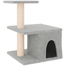 Helloshop26 - Tiragraffi per gatti, giocattolo per arrampicata su torre, raschietto, piattaforma da arrampicata con tiragraffi in sisal chiaro, 48