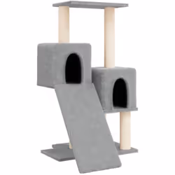 Intrattieni i tuoi adorabili gatti all'infinito con questo tiragraffi tutto in uno! Torre per gatti tutto in uno: il mobile p ...
