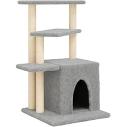 Helloshop26 - Tiragraffi per gatti, giocattolo per arrampicata su torre, tiragraffi, piattaforma da arrampicata con tiragraffi in sisal leggero, 83,5