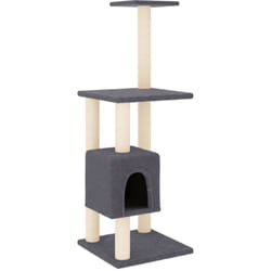 Helloshop26 - Tiragraffi per gatti, giocattolo per arrampicata su torre, tiragraffi, piattaforma da arrampicata con tiragraffi in sisal scuro, 104