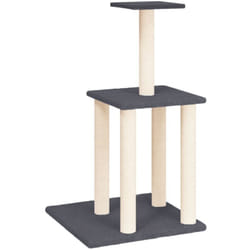Helloshop26 - Tiragraffi per gatti mobili per arrampicata su torre, tiragraffi, piattaforma da arrampicata con tiragraffi in sisal scuro 85,5 cm
