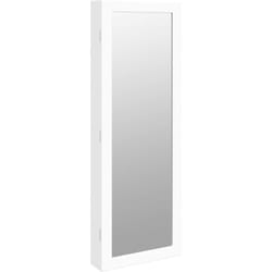 Helloshop26 - Armadietto per gioielli, organizer per camera da letto, guardaroba, bagno, con specchio e illuminazione a led bianca a parete