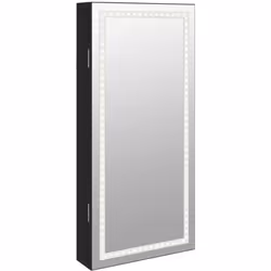 Mantieni i tuoi gioielli e i tuoi profumi in modo discreto ed elegante con questo elegante armadio per gioielli con specchio ...