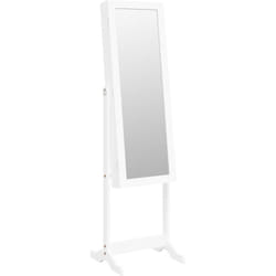 Helloshop26 - Armadietto per gioielli, organizer per mobili, camera da letto, guardaroba, specchio da bagno con luci a led su supporto bianco