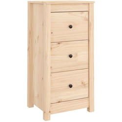 Credenza buffet cassettiera mobile contenitore organizer cucina soggiorno soggiorno 40 x 35 x 80 cm legno massello di pino marrone