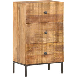 Credenza buffet cassettiera mobile contenitore organizer cucina soggiorno soggiorno 45 x 30 x 75 cm legno massello di mango marrone