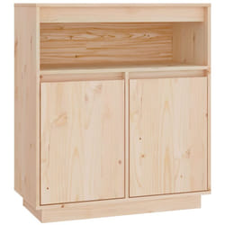 Credenza buffet cassettiera mobile contenitore organizer cucina soggiorno soggiorno 70 x 34 x 80 cm legno massello di pino marrone