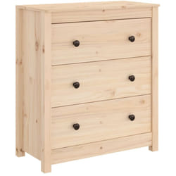Credenza buffet cassettiera mobile contenitore organizer cucina soggiorno soggiorno 70 x 35 x 80 cm legno massello di pino marrone
