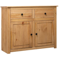 Credenza cassettiera cassettiera mobile contenitore organizer cucina soggiorno soggiorno 93 x 40 x 80 cm Pino massiccio assortimento marrone Panama