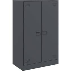Credenza buffet cassettiera mobile contenitore organizer cucina soggiorno soggiorno 67 x 39 x 107 cm acciaio antracite
