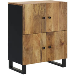 Credenza buffet cassettiera mobile contenitore organizer cucina soggiorno soggiorno con 4 ante 60 x 33 x 75 cm legno massello di mango marrone