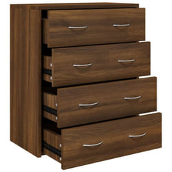 Credenza buffet cassettiera mobile contenitore organizer cucina soggiorno soggiorno con 4 cassetti 60 x 30,5 x 71 cm marrone