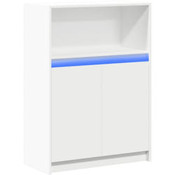 Credenza credenza cassettiera mobile contenitore organizer cucina soggiorno soggiorno con led 72 x 34 x 100 cm legno composito bianco