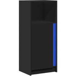 Credenza Credenza Cassettiera Armadietto portaoggetti Organizer Cucina Soggiorno Soggiorno con led 42,5 x 34 x 100 cm Legno composito nero